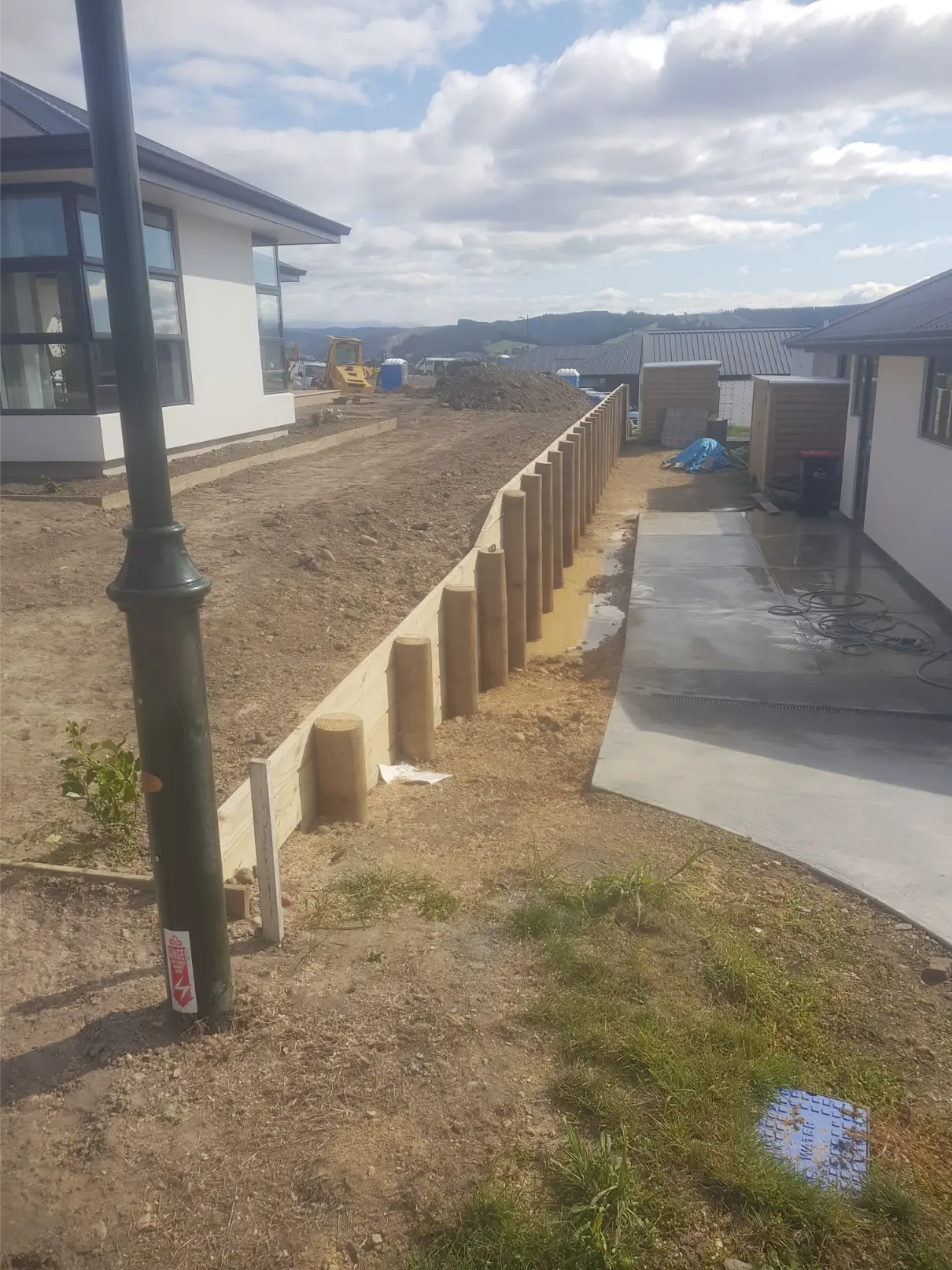 1.5m Retaining Wall Installation